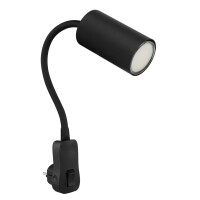 Robby Wandleuchte Kunststoff Schwarz, 1X Gu10 3