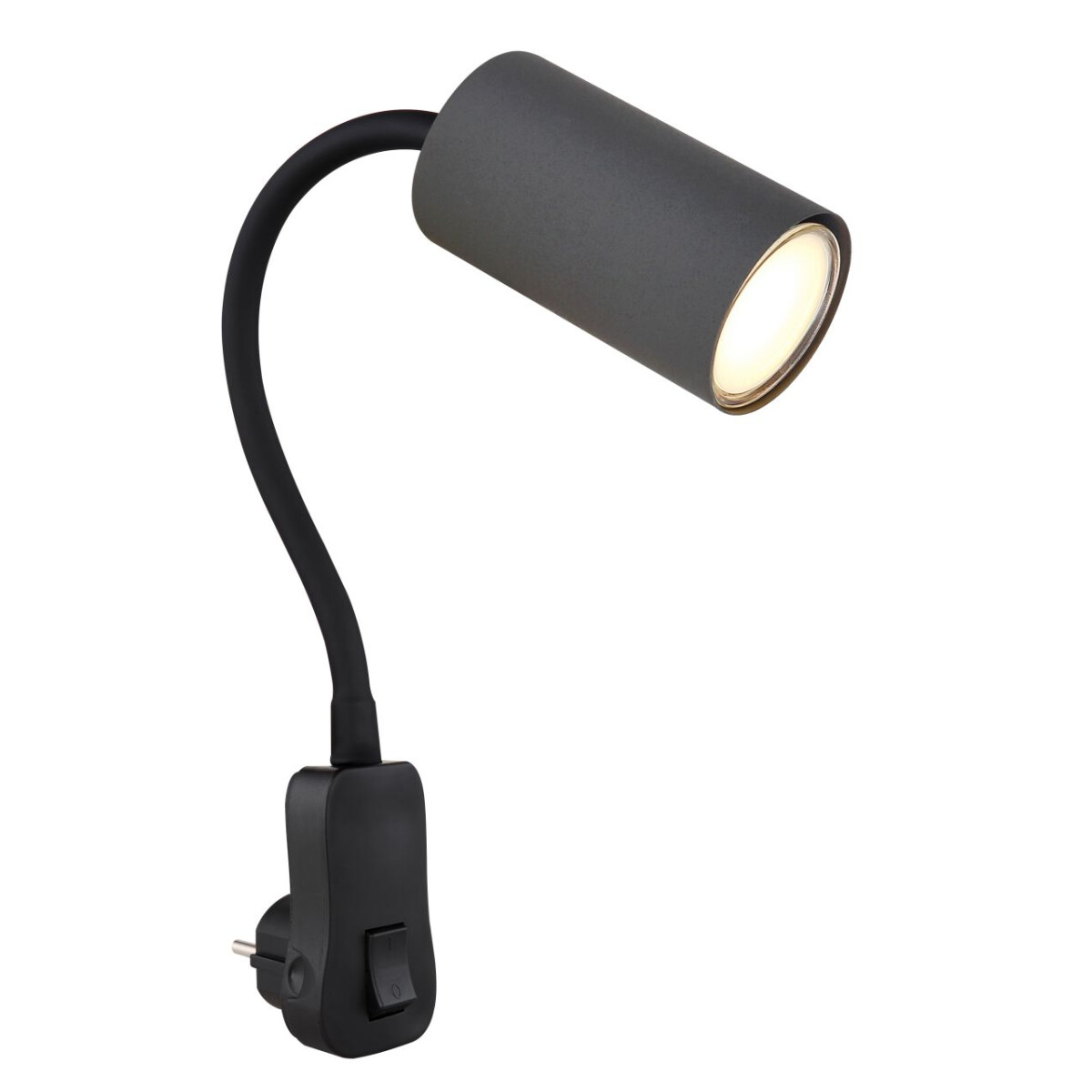 Robby Wandleuchte Kunststoff Schwarz, 1X Gu10
