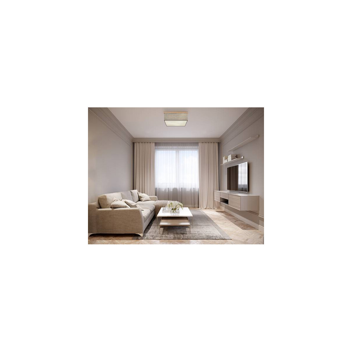 Ossi Deckenleuchte Metall Schwarz Matt, 3X E27 Led