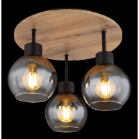 Globo 15656-3DR Moitas Deckenleuchte Metall Schwarz Matt, 3X