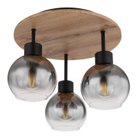 Globo 15656-3DR Moitas Deckenleuchte Metall Schwarz Matt, 3X