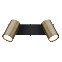 Globo 57911-2M Robby Strahler Metall Schwarz Matt, 2X Gu10 5