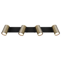 Globo 57911-4M Robby Strahler Metall Schwarz Matt, 4X Gu10 5