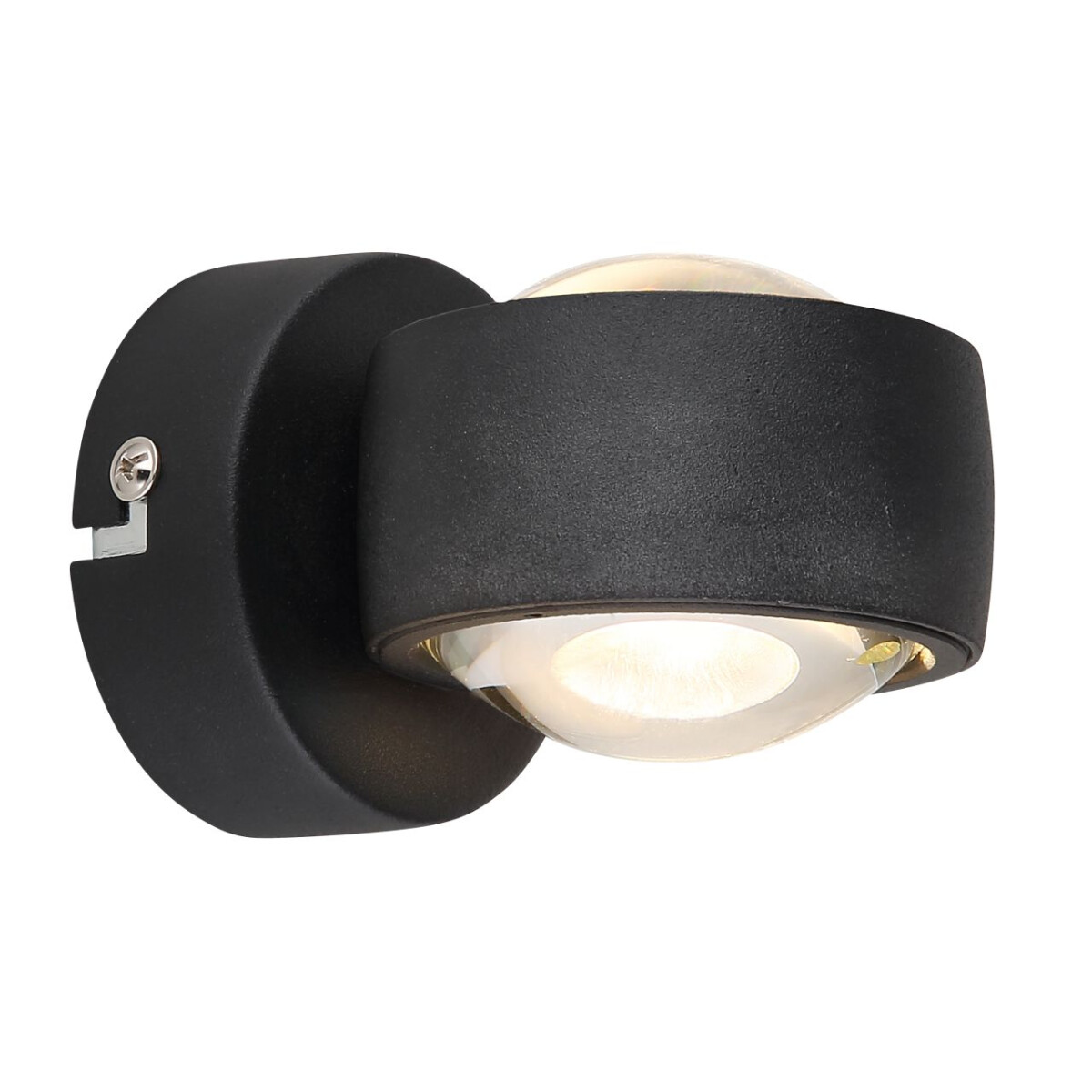 Randi Wandleuchte Metall Schwarz Matt, 2X Led
