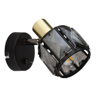 Globo 54357-1B Indiana Strahler Metall Schwarz Matt, 1X E14 