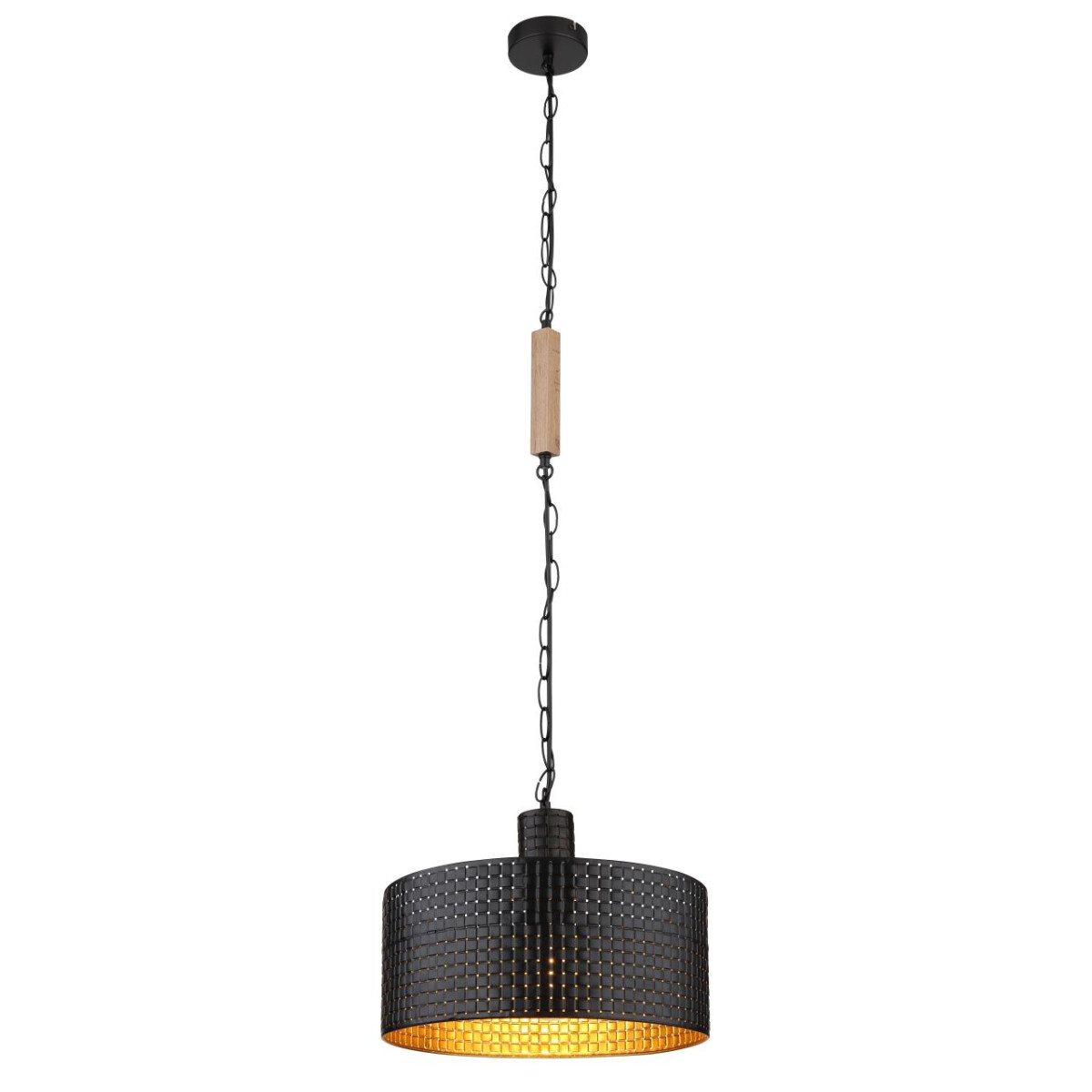 Rielly Hängeleuchte Metall Schwarz Matt, 1X E27