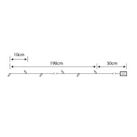 Globo 29951-20 Venuto Led Lichterkette Metall Klar, 20X Led 