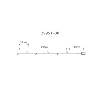Globo 29951-30 Venuto Led Lichterkette Metall Silberfarben, 