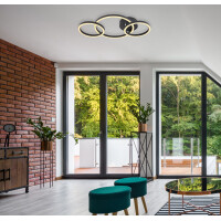 Reggy Deckenleuchte Metall Schwarz, Led 2