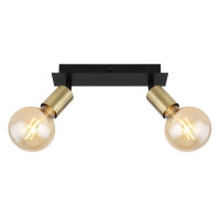 Globo 54998-2B Liliana Strahler Metall Schwarz Matt, 2X E27 