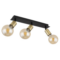 Globo 54998-3B Liliana Strahler Metall Schwarz Matt, 3X E27 