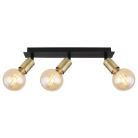 Globo 54998-3B Liliana Strahler Metall Schwarz Matt, 3X E27 