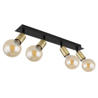 Globo 54998-4B Liliana Strahler Metall Schwarz Matt, 4X E27 
