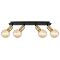 Globo 54998-4B Liliana Strahler Metall Schwarz Matt, 4X E27 