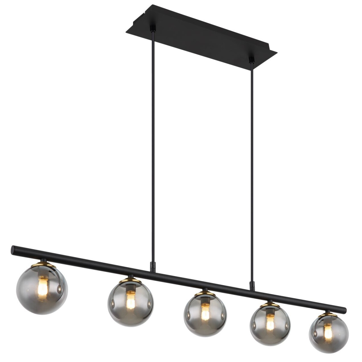 Jorge Hängeleuchte Metall Schwarz Matt, 5X G9