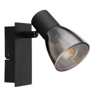 Globo 54307-1 Claude Strahler Metall Schwarz Matt, 1X E14 3