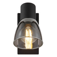 Globo 54307-1 Claude Strahler Metall Schwarz Matt, 1X E14 4