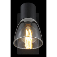 Globo 54307-1 Claude Strahler Metall Schwarz Matt, 1X E14 5
