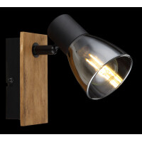 Globo 54307-1W Claude Strahler Holz Dunkelbraun, 1X E14 3
