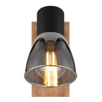 Globo 54307-1W Claude Strahler Holz Dunkelbraun, 1X E14 5