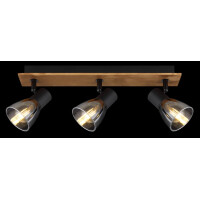 Globo 54307-3W Claude Strahler Holz Dunkelbraun, 3X E14 5