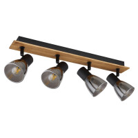 Globo 54307-4W Claude Strahler Holz Dunkelbraun, 4X E14 3