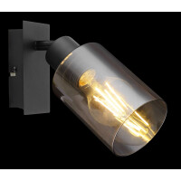 Globo 15465-1 Hadera Strahler Metall Schwarz Matt, 1X E27 3