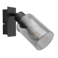 Globo 15465-1 Hadera Strahler Metall Schwarz Matt, 1X E27 4