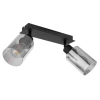 Globo 15465-2 Hadera Strahler Metall Schwarz Matt, 2X E27 4