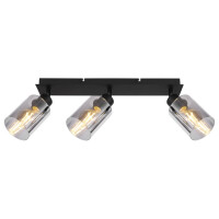 Globo 15465-3 Hadera Strahler Metall Schwarz Matt, 3X E27 5
