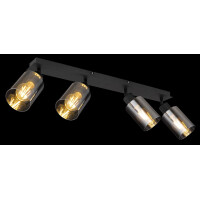 Globo 15465-4 Hadera Strahler Metall Schwarz Matt, 4X E27 3