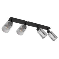 Globo 15465-4 Hadera Strahler Metall Schwarz Matt, 4X E27 4