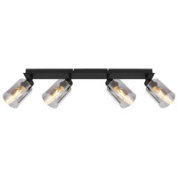 Globo 15465-4 Hadera Strahler Metall Schwarz Matt, 4X E27 5