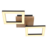 Globo 67280-18 Kerry Deckenleuchte Metall Schwarz Matt, Led 