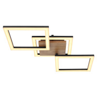 Kerry Deckenleuchte Metall Schwarz Matt, Led 3