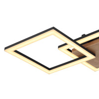 Kerry Deckenleuchte Metall Schwarz Matt, Led 5