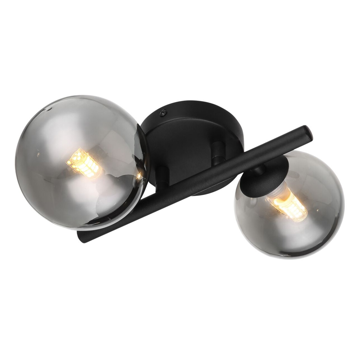Riha Wandleuchte Metall Schwarz Matt, 2X G9 Led