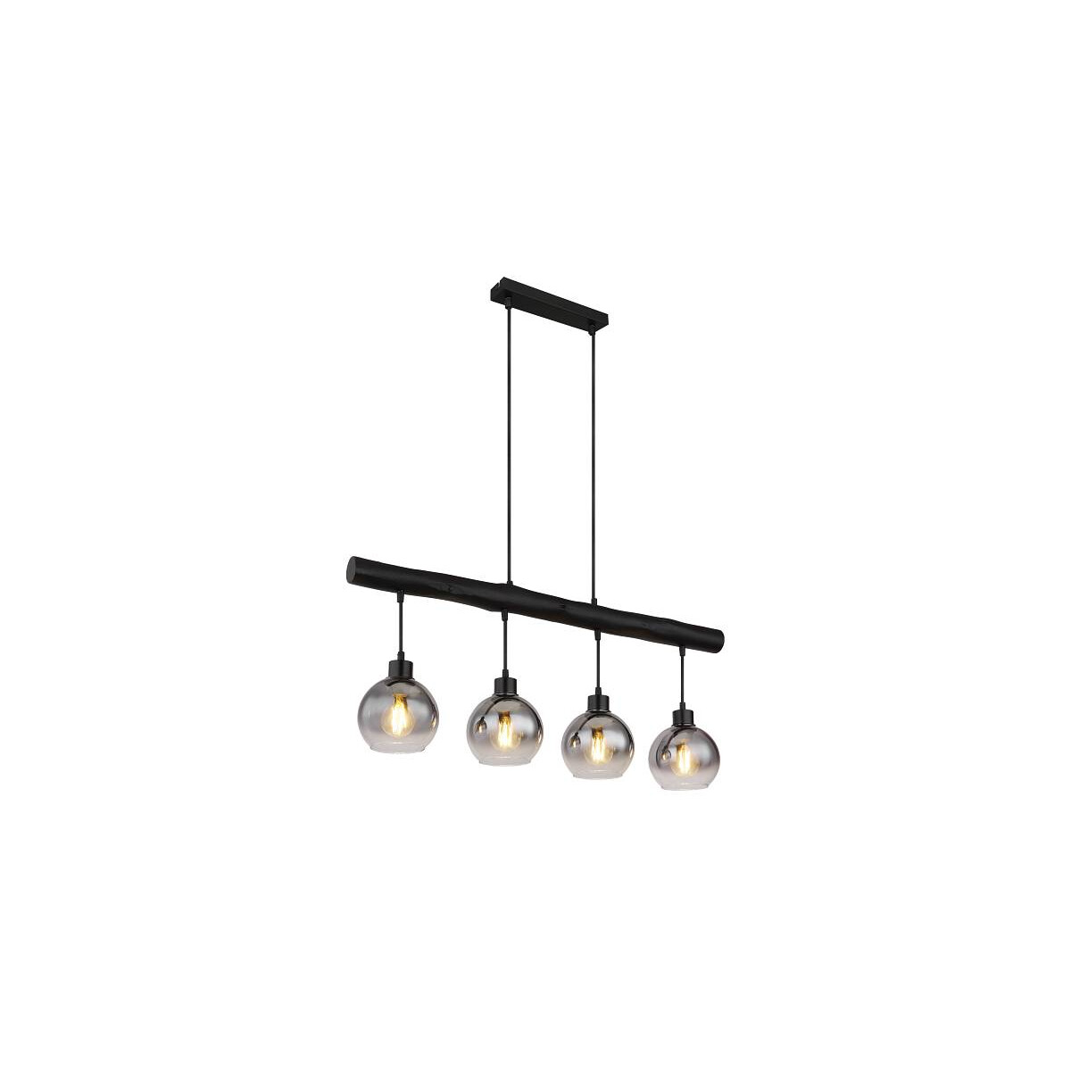 Moitas Hängeleuchte Metall Schwarz Matt, 4X E27
