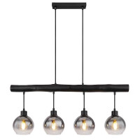 Moitas Hängeleuchte Metall Schwarz Matt, 4X E27 4