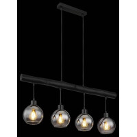 Moitas Hängeleuchte Metall Schwarz Matt, 4X E27 6