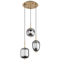 Blacky I Hängeleuchte Metall Messingfarben, 3X E14 3