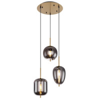 Globo 15345-3MM Blacky I Hängeleuchte Metall Messingfar