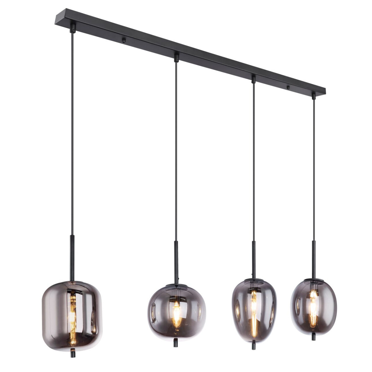 Blacky Hängeleuchte Metall Schwarz, 4X E14