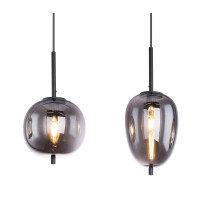 Globo 15345-4 Blacky Hängeleuchte Metall Schwarz, 4X E1