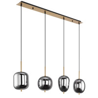 Globo 15345-4MM Blacky I Hängeleuchte Metall Messingfar