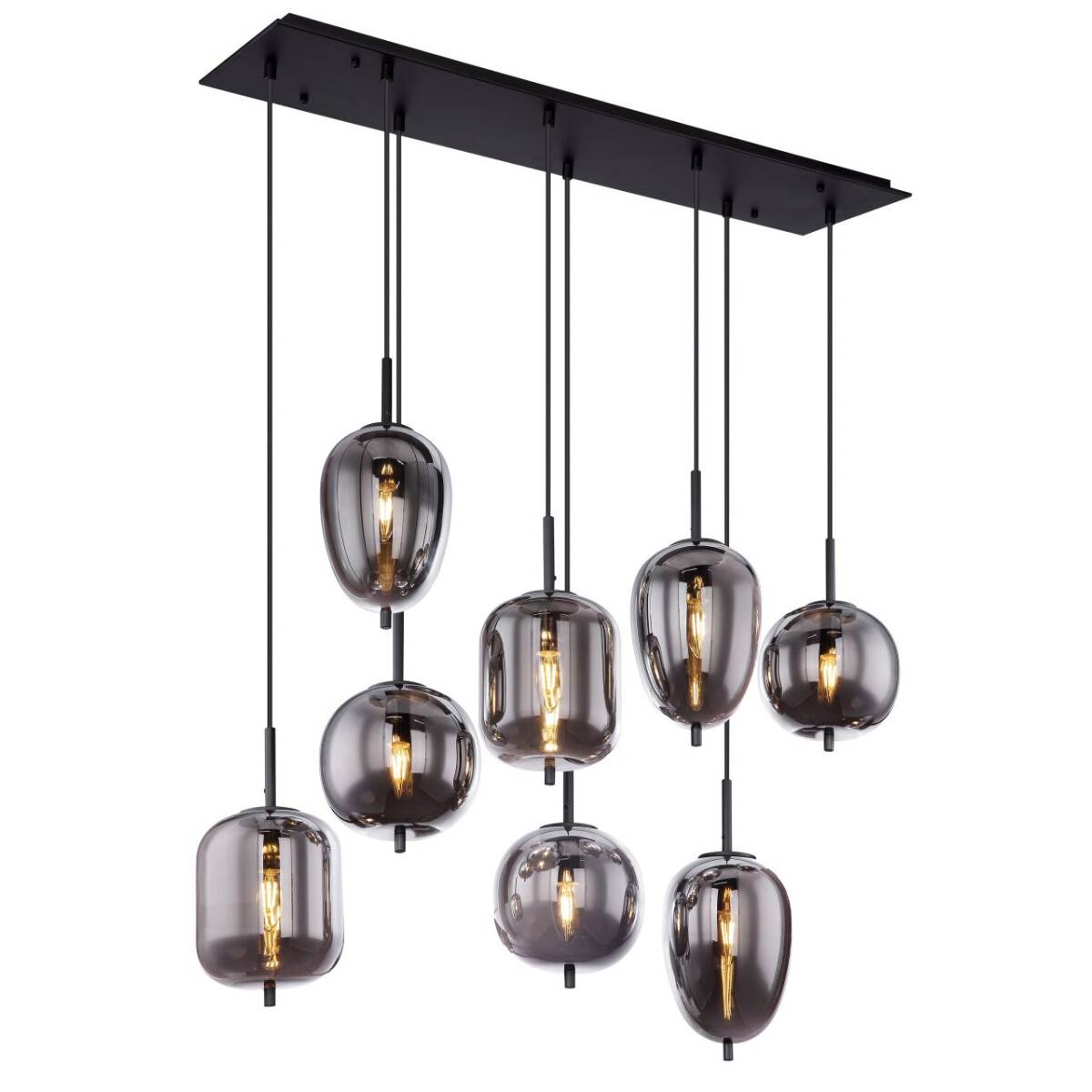Blacky Hängeleuchte Metall Schwarz, 8X E14