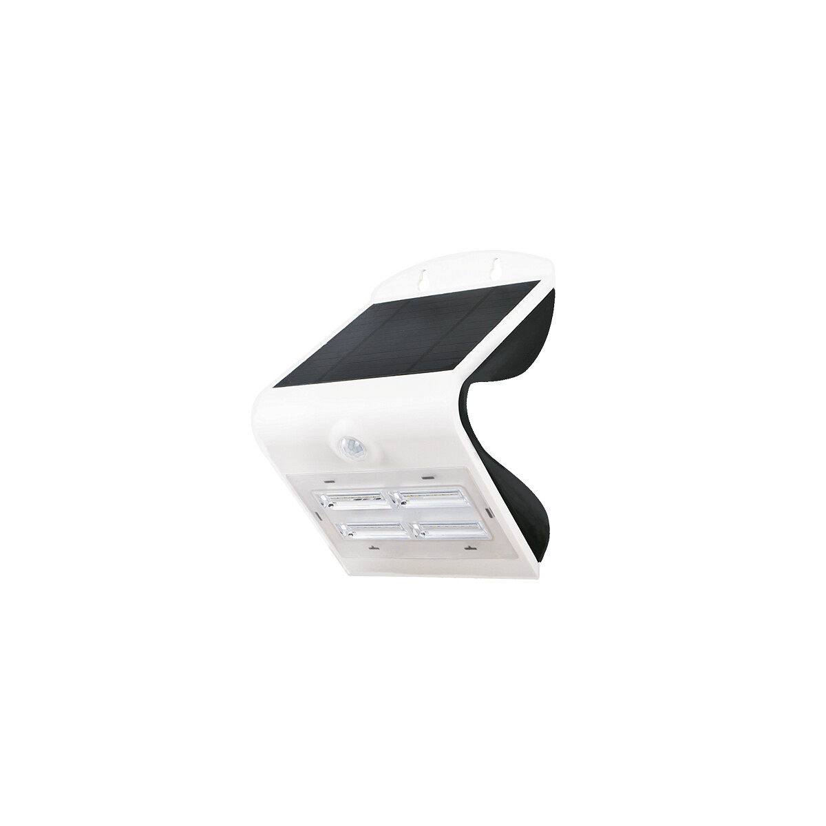 Blulaxa LED Solar-Wandleuchte SOLAR SPOTLIGHT, mit PIR-Sensor, IP65, 3.2W 3000K 400lm 120°, inkl. Akku, 2 Modi, weiß
