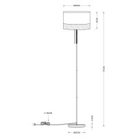 Globo 15221S Chipsy Stehleuchte Metall Nickel Matt, 1X E27 3