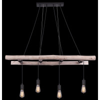 Globo 15348-4 Irmgard Hängeleuchte Holz Naturfarben, 4X