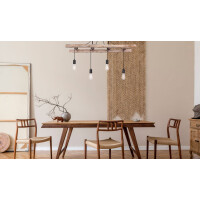 Globo 15348-4D Irmgard Deckenleuchte Holz Naturfarben, 4X...